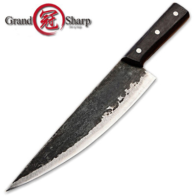 

Grandsharp 9 Inch Handmade Chinese Chef Knife Clad Forged Steel Boning Slicing Butcher Kitchen Knives Made in China Kitchen Tools