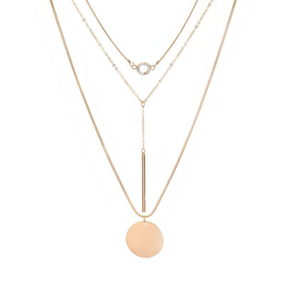 

Fashion Multi-layer Pendant Clavicle Chain Long Necklace Different Lengths Jewelry Set for Women