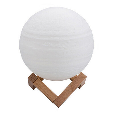 

UpperX 3D USB LED Magical Touch Switch Jupiter Night Light with Magnetic Support Wood bracket Jupiter lightTable Jupiter Desk Lamp