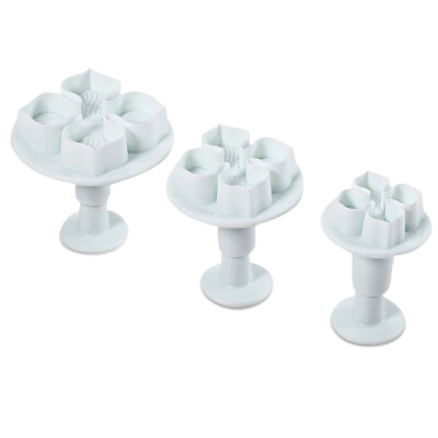 

3pcs Plastic DIY Hydrangea Flower Fondant Cake Mould Plunger Cutter Tool for Kitchen Baking