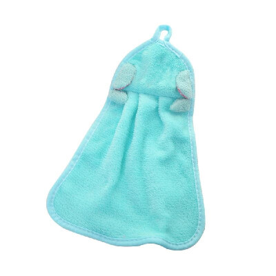 

Cute Animal New Candy Colors Hand Towels Soft Coral Velvet Animal Towel Can Be Hung Kitchen Used Green