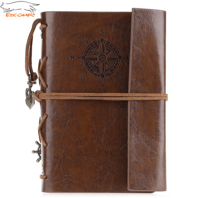 

EDCGEAR Vintage Leather Water Resistant Notepad Tactical Field Book with 50 Sheets Paper