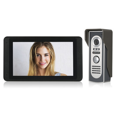 

Wired Video Doorbell 7" TFT LCD Touch Screen Video Door Phone with 1-Camera 1-Monitor Waterproof Two-way Intercom Monitoring Unloc