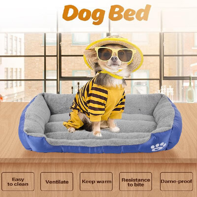

Dog Bed Soft Pet Sofa Cats Pad Non Slip Bottom Self Warming Breathable Bedding for 30in Dog Cage House Floor Size M