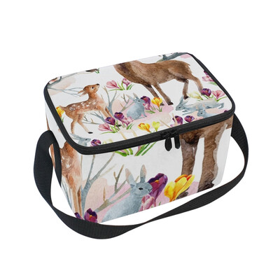 

ALAZA Lunch Box Insulated Lunch Bag Large Cooler Spring Forest Tote Bag