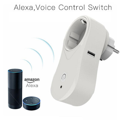 

US EU UK Standard WiFi Smart Plug Remote Control Mini Socket with USB Port Compatible with Amazon Echo Alexa Google Home Assistant