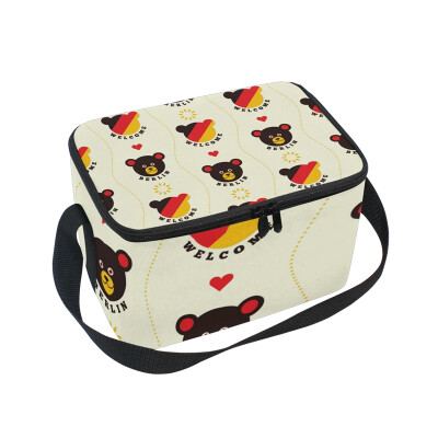 

ALAZA Lunch Box Insulated Lunch Bag Large Cooler Berlin Beer Tote Bag