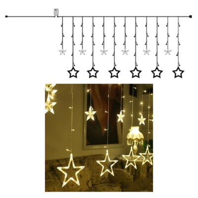 

Wedding Decoration 108 Bulbs LED 25M Indoor Outdoor Party Christmas Tree Garden Yard Fence Lamp Holiday Pentacle Curtain Twinkle