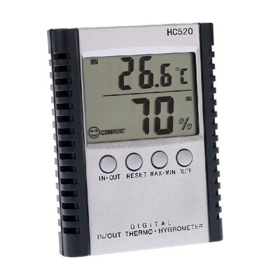 

LCD Digital IndoorOutdoor Thermometer Hygrometer Temperature Humidity Measurement °C°F Max Min Value Display