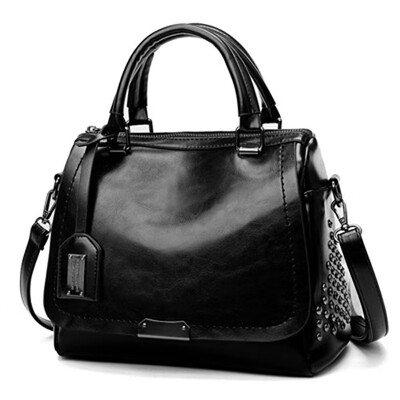 

2019 Boston PU Leather Women Tote Bag High Quality Female Handbag Lady Red Black Brown Shoulder Bag For Shopping Work