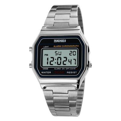 

SKMEI Cool Digital Men Women Bussiness Wristwatch Luxury Vintage Luminous Couple Watch 3ATM Water-resistant Multi-function Unisex