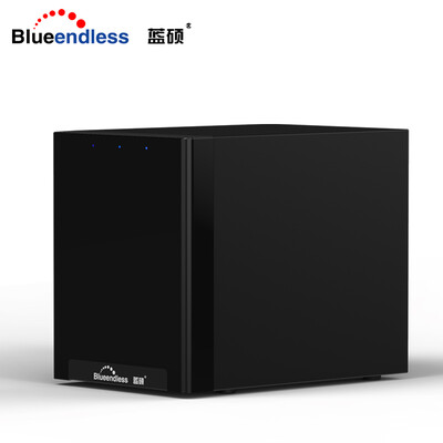 

Lan Shuo BLUEENDLESS X8 nas network cloud storage server home NAS cloud disk sharing network disk private cloud storage data storage dual disk array black