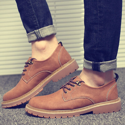 

NovelTeez 2018 autumn new mens casual Martin boots men Korean version of the breathable trend yellow tooling mens shoes