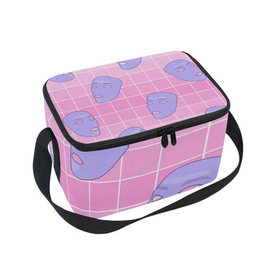 

ALAZA Lunch Box Insulated Lunch Bag Large Cooler Masks Pattern Tote Bag