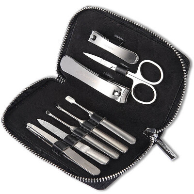 

Korea Kowell Han Kewei nail clipper import stainless steel nail clippers personal care repair capacity combination 8 piece set KD808 black