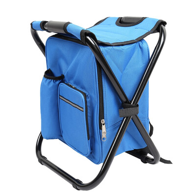 

Folding Chair Portable Fishing Stool with Ice Pack Insulation Bag