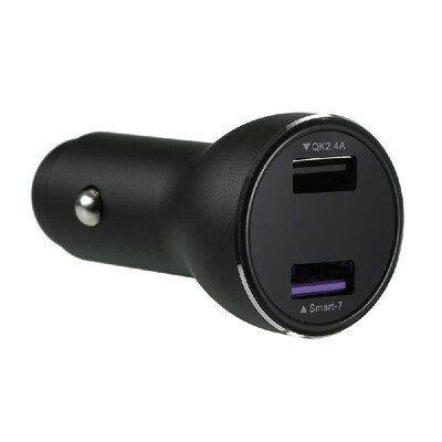 

QK505L Digital display SuperCharge Car Charger Dual USB FCP QC30 Quick Charger Adapter for HUAWEI P10 Plus Mate 910 Pro Honor 8