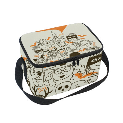 

ALAZA Lunch Box Insulated Lunch Bag Large Cooler Face Halloween Tote Bag