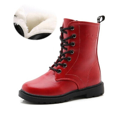 

2018 New Children Snow Boots Fashion Kids Boys Girls Martin Boots Winter Child Wool Warm Boots Size 27-37
