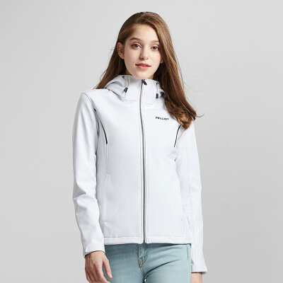 

PICHOT outdoor soft shell jacket men&women autumn&winter windproof warm casual sports jacket 12830604 female polar white