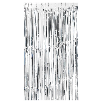 

100 200cm Metallic Foil Fringe Curtain Tinsel Shimmer Window Door Curtain Wall Backdrop Panel Decoration for Wedding Christmas P