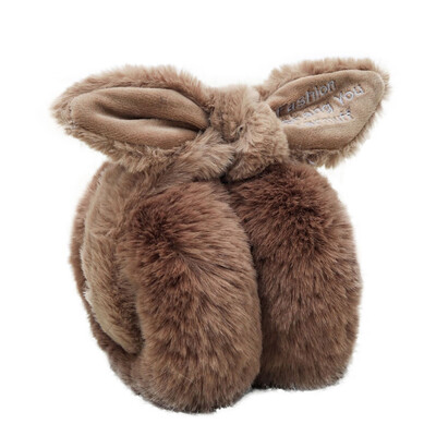 

Women Fashion Cute Earmuffs Ear Cover Outdoor Winter Warm Soft Plush Earwarmer Bowknot Design Rabbit Ears Folding Ear Muff