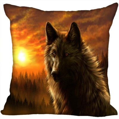 

Wolf Hot Sale Pillow Case High Quality New Years Pillowcase Decorative Pillow Cover For Wedding Decorative Christmas 35x35CM