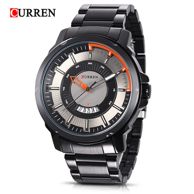 

CURREN 8229 Business Male Quartz Watch with Fan-shaped Date Window Display