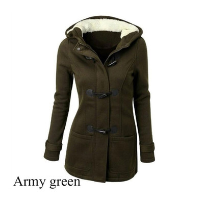 

Womens new fashion long-sleeved long hooded sweater coat zipper jacket casual jacket