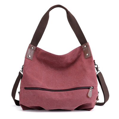 

Canvas Bag Ladies Student Shoulder Bag Handbag Travel Bag Messenger Bag