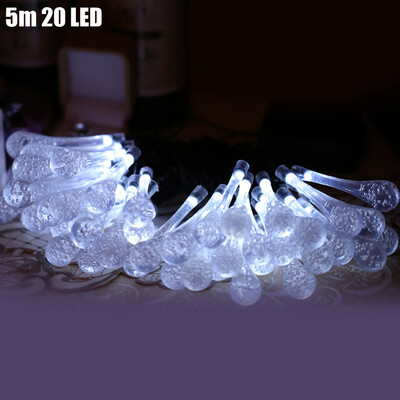 

Christmas Props 5m 20 LEDs Solar String Light Water Drop Style Lamp Decors New Year Decoration