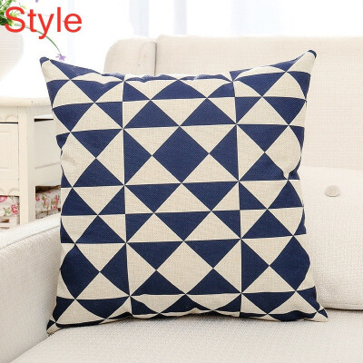 

Cotton Linen Pattern Pillow Car Sofa Pillow Cushion Lumbar Pillow 1 Piece Set 45X45CM