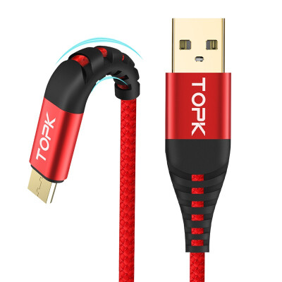 

TOPK 1M Hi-Tensile Micro USB Cable Nylon Braid Data Cable For Samsung Galaxy S7 edge S6 Xiaomi Redmi Note 5 Mobile Phone Cables