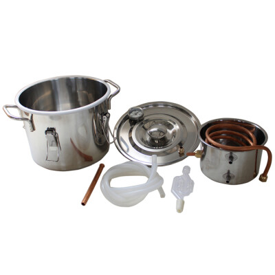 

Handmade Silver Stainless Steel Alcohol Water Copper Home Purifying Distiller Brewed Fruit Wine Beer Making Tool Fermentation Tun