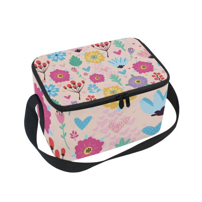 

ALAZA Lunch Box Insulated Lunch Bag Large Cooler Beautiful Floral Tote Bag