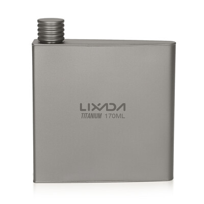 

Lixada Titanium Wine Flask 170ml Lightweight Outdoor Portable Alcohol Drink Bottle Pot for Travel Camping Backpacking