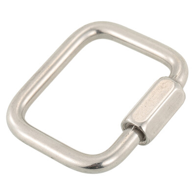

Stainless Steel Square Quick Link Locking Carabiner Hanging Hook Buckle for Paraglider Delta Wing Outdoor Camping Hiking