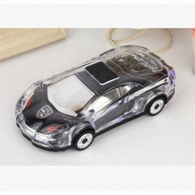 

LED light bluetooth speaker car model colorful lights wireless audio crystal TF card U disk player headset output speakers MP3