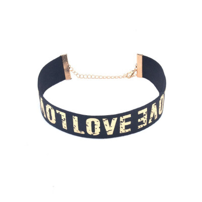 

Punk For Hiphop Statement Jewelry Fashion Women Gift Prom Choker Necklace Letter LOVE Party Jewelry Collar Chain