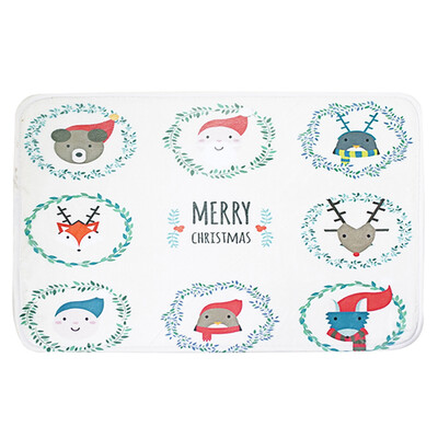 

Home Use Christmas Carpet Mat Anti-Skidding Doormat Floor Entryways Indoor Front Door Bathroom Mat Decor