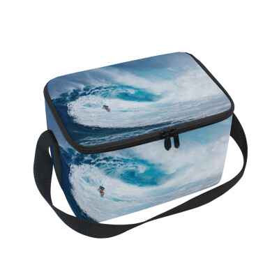 

ALAZA Lunch Box Insulated Sea Ocean Lunch Bag Large Cooler Tote Bagfor Men Women