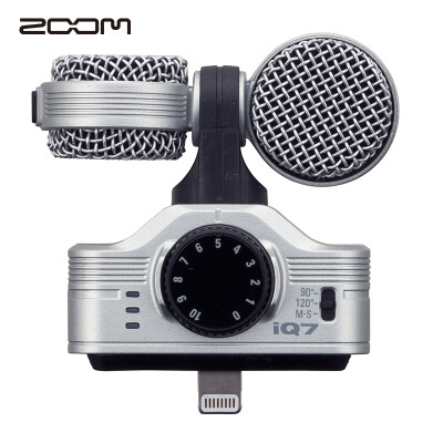 

Japan ZOOM IQ7 silver portable microphone mobile phone external recording professional shooting radio live karaoke microphone for Iphone Ipad