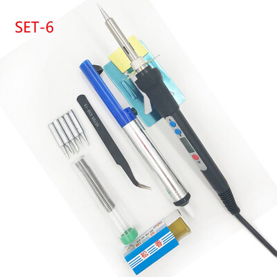 

New Solder Iron LCD Digital Display Adjustable Temperature Electric Soldering Iron 220V Welding Rework Repair Tools EU Plug