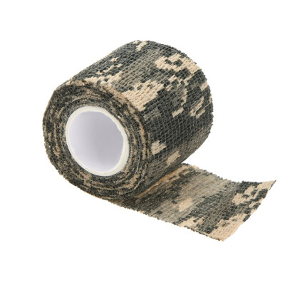 

1 Roll Reusable Outdoor Military Camouflage Hunting Camping Cycling Wrap Elastic Stealth Tape 5CMx45M