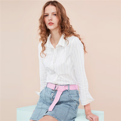 

Giordano Womens Shirt Giordano Shirt Womens Elastic Oxford Slim Slim Long Sleeve Shirt 05349009 65 WhiteBlue Small Size 15576A
