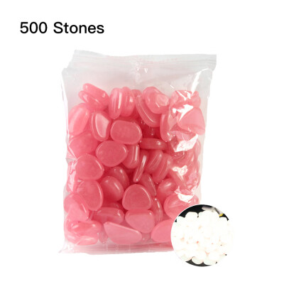 

500pcsBag Luminous Pebbles Glow in the Dark Stones Home Fish Tank Outdoor Decor Garden Walkway