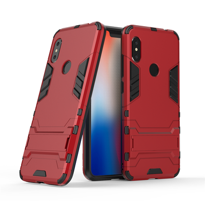 

Goowiiz Phone Case For Xiaomi Redmi S2Max 3Note 6 Armor PCTPU Silicone Hard Bracket Double Protection