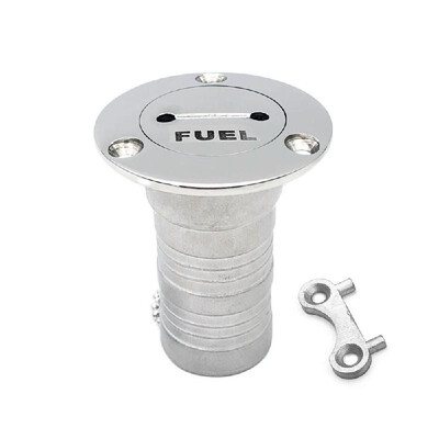 

15" 2" Boat Deck Water Fuel Filler Marine 316 Stainless Steel Key Cap Yacht Fill Hardware