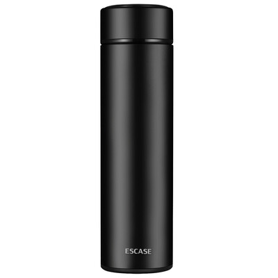 

ESCASE mugs for men&women business insulation cups pot stainless steel 304 with filter compartment vacuum car water cup 450ml VC18 fashion black