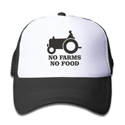 

LuoKuan Kids Hat No Farms No Food Farmer Truck Adjustable Mesh Trucker Caps